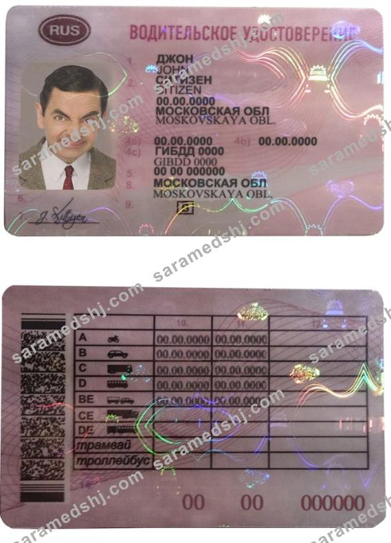 Russia driving license